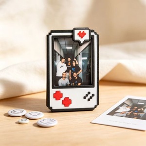 Aimant de réfrigérateur en PLA imprimé en 3D pour cadre <span class=keywords><strong>photo</strong></span>, avec un design rétro de dessin animé mignon, 3 pouces, décoration pour la Saint-Valentin - Product Image 1