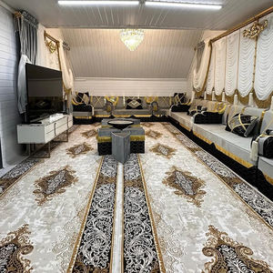 Banc-canapé modulaire en tissu carré de style marocain Majlis avec rembourrage en éponge pour restaurants, hôtels, écoles - Product Image 1