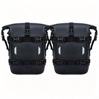 Sac de guidon de moto en PVC durable et étanche avec fixation multi-boucles pour les amateurs de moto tout-terrain, d'aventure, de camping et de voyage