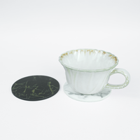 Sous-verre rond en céramique personnalisé, motif marbre noir, or, blanc, gris, pour la protection des tables de bar à domicile