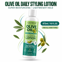 Lotion Krim Penata Rambut Pengontrol Keriting Pelembap Air Beras Minyak Zaitun Alami 473ml Label Pribadi Laris Manis
