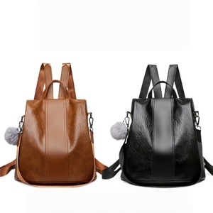 Wholesale Shoulder Bag Soft Leather Pu <b>Ladies</b> Korean Fashion Summer Casual Small <b>Backpack</b> Student Simple School <b>Backpack</b> - Product Image 2