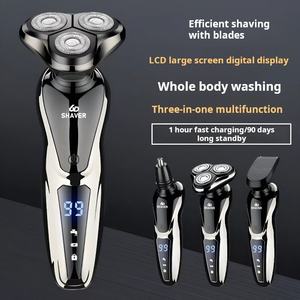 Nouveau <span class=keywords><strong>Rasoir</strong></span> <span class=keywords><strong>Électrique</strong></span> <span class=keywords><strong>Rechargeable</strong></span> USB 3-en-1, Tondeuse à Cheveux, Nez et Barbe, Lames Triples, Étanche pour Hommes - Product Image 3