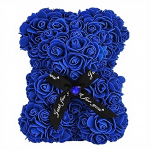 Oso de Rosas Artificiales con Diamante en Forma de Corazón para San Valentín, Día de la Madre, Cumpleaños, Aniversario, Novia, <span class=keywords><strong>Esposa</strong></span> - Product Image 1
