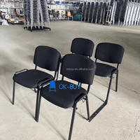 Chaise de conférence commerciale rembourrée et connectable avec crochets de liaison, barre au sol disponible pour les grandes conférences internationales