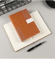 Carnet de notes professionnel A5 en cuir PU personnalisé, 100 feuilles, reliure cousue, couverture rigide multicolore, cadeau d'entreprise pour le bureau