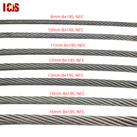 Câble en acier pour ascenseur, âme en fibre naturelle (NFC), dimensions : 8 mm, 10 mm, 11 mm, 12 mm, 13 mm, 14 mm, 16 mm, pièces détachées pour ascenseur