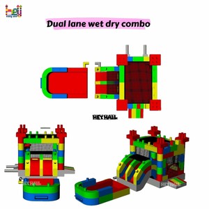 Castillo Inflable Comercial <span class=keywords><strong>con</strong></span> Tobogán <span class=keywords><strong>de</strong></span> Agua y <span class=keywords><strong>Piscina</strong></span> para Niños, Ideal para <span class=keywords><strong>Alquiler</strong></span> en Fiestas <span class=keywords><strong>de</strong></span> Cumpleaños - Product Image 4
