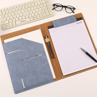 2025 Padfolio imán imitación cuero carta tamaño A4 escritura cartera imán Clip Carpeta para conferencia de negocios Bloc de notas portapapeles