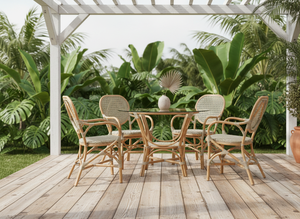 Ensemble de salle à manger en rotin/osier de style jamaïcain, élégant, compact et confortable pour villa, maison, appartement, hôtel, en provenance d'Indonésie - Product Image 3