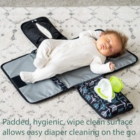 Tapis à langer portable pour bébé, en matériaux sûrs, design imperméable, impression personnalisée, vente chaude, sac à couches