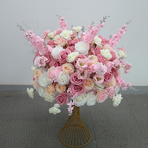 Bouquet de fleurs mélangées Roses roses artificielles fleurs de <span class=keywords><strong>cerisier</strong></span> pour mariage décor à la maison saint valentin Thanksgiving Graduation - Product Image 6