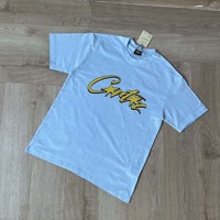 T-shirt unisexe style streetwear avec imprimé lettre T, col rond, coupe décontractée, en pur coton respirant