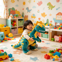 Maßgefertigtes Vinyl-Gesichts-Plüschtier Niedlicher Dinosaurier Weiches Spielzeug Beliebte Plüschpuppe Sammlerfiguren Blind Box Plüsch Individuelle Spielzeuge
