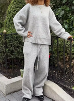 Ensemble de chandails personnalisés pour hommes, ensemble de chandails unisexe grande taille pour femmes, ensemble de chandails et de pantalons en tricot