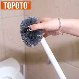 Os fabricantes TOPOTO fornecem escova de banheiro de alta qualidade com cabo longo, escova suspensa para limpeza de banheiro de parede