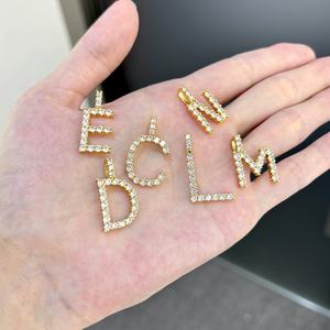 Collier avec pendentif lettre A-Z plaqué or JXX, zircon 5A, bijoux en laiton pour femmes ou hommes - Product Image 2