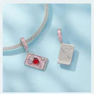 Trendi 925 Sterling Silver liontin pecinta <span class=keywords><strong>Tarot</strong></span> Enamel warna-warni minyak Drp bulan bintang matahari DIY gelang kalung hadiah pasangan - Product Image 5
