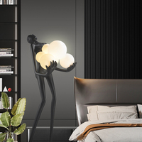 Lampadaire sur pied LED moderne en verre, style industriel vintage, design américain, personnalisé par les fabricants