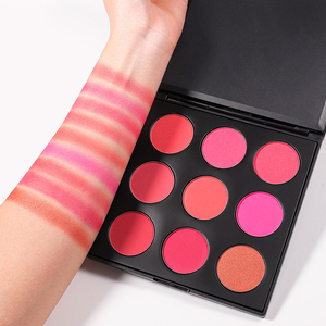 Paleta de Rubor de 9 Colores de Marca Privada, <span class=keywords><strong>Maquillaje</strong></span> Facial en Tono Rosa, Rubor Vegano de Larga Duración en Paleta de Plástico - Product Image 5