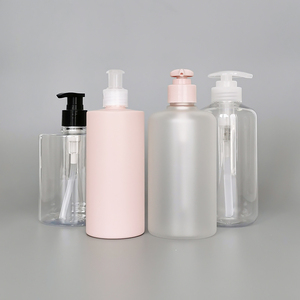 Ecologische Biologisch Afbreekbare Kunststof Leverancier 100ml - 500ml Zwarte roze transparante Op Maat Gemaakte Kleur Pomp Vierkante Lotion Baby Shampoo Flessen - Product Image 4