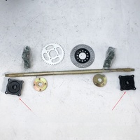 Kit d'assemblage d'essieu arrière en aluminium robuste Tianxi de 1 m avec frein à disque et bride diagonale de 110 mm pour kart, VTT et quad (DIY)