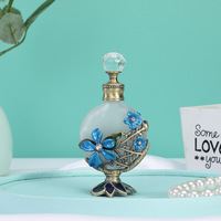Botol aroma parfum Dubai Timur Tengah 15ml botol Dekorasi bunga plum kuning dicat Enamel