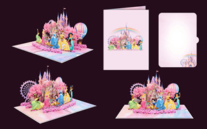 Carte de vœux 3D Pop-up D.i.s.n.e.y Princess Castle, carte pop-up, cadeau d'anniversaire, haute qualité, vente en gros - Product Image 4