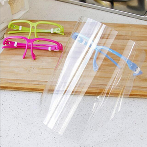 Donna uomo industriale quotidiano anti splash plastica trasparente protezione per il viso protezione visiera visiera con montatura per occhiali - Product Image 5