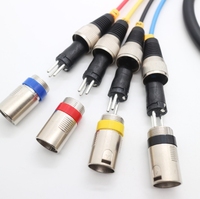 Câbles multipaires XLR 3 broches, 4 couleurs, câble de microphone 4 canaux mâle-femelle pour studios d'enregistrement en direct