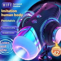 Masturbateur automatique 2 en 1 pour hommes, pompe à pénis, modes amovibles, taille de poche, masturbateur vaginal vibrant pour hommes