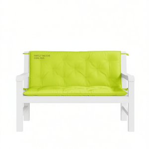 Juego de Cojines para Banco de Jardín, Rectangulares, Verdes, Resistentes al Agua, Extraíbles, Lavables, para Todas las Estaciones, Relleno de Fibra de Poliéster - Product Image 1