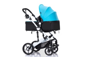 Fournisseur chinois de poussettes de luxe pour bébés, vente directe, poussette 3 en 1 avec siège surélevé - Product Image 3