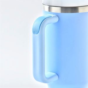 Bouteille isotherme en acier inoxydable de 40 oz avec logo personnalisé, tasse à café de voyage pour voiture avec poignée et couvercle à paille – Vente en gros - Product Image 4