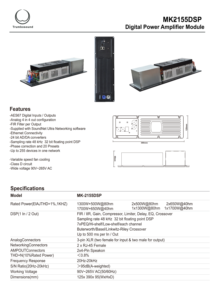 Amplificateur réseau DSP AES67 <span class=keywords><strong>4x4</strong></span> intégré à tension pleine gamme avec filtre FIR, module d'alimentation numérique 4 canaux pour Line Array - Product Image 4