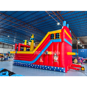 Khổng lồ tàu cướp biển trượt <span class=keywords><strong>Inflatable</strong></span> tàu cướp biển sân chơi <span class=keywords><strong>Inflatable</strong></span> nhà trả lại Combo nhảy lâu đài với đôi làn đường trượt - Product Image 6