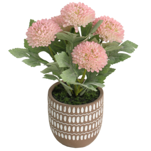 Haute Qualité 50cm Artificielle <span class=keywords><strong>Dahlia</strong></span> <span class=keywords><strong>Plante</strong></span> 27.5cm H En Pot Tissu Fleur Décoration Murale pour la Fête Des Mères Pâques Nouvel An Cadeau - Product Image 3