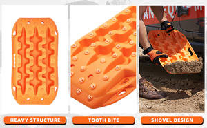 Мини-тракционные доски AMBITION для эвакуации внедорожников, гибкие фрикционные дорожки для песка, грязи, снега и монтажный комплект, оранжевые - Product Image 6