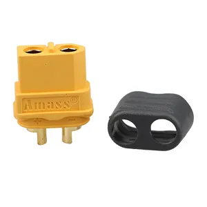 Amass XT60H Model electro - mechanical regulating battery connector with cable protection cover