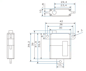 Servo numérique à engrenages métalliques à couple élevé KST DS125MG 7KG 6V d'origine, dents en acier, CNC, planeur, aile fixe, drone FPV, UAV, hélicoptère - Product Image 6