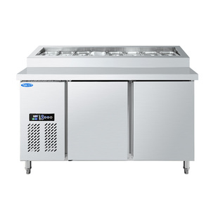 Réfrigérateur à compresseur de <span class=keywords><strong>table</strong></span> 220V, bar à salades, réfrigérateur à pizzas, <span class=keywords><strong>table</strong></span> de préparation de sandwichs, congélateur avec fonction de refroidissement pour l'affichage - Product Image 4
