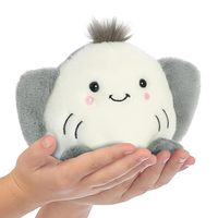 Peluche Ronde Raie Manta pour Animaux de Compagnie, Jouet en Peluche Kawaii Mignon Gris Blanc pour Chiens et Chats