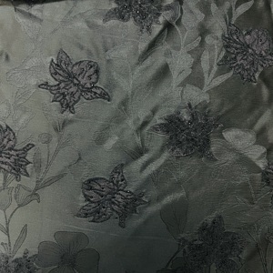 ROUSHU Full Flower Jacquard Organza Chenille <strong>Dimond</strong> 100% Polyester Brocade <strong>Fabric</strong> 180 GSM 165CM Breathable Medium Girls Wedding - Product Image 1