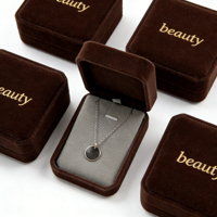 Coffrets à bijoux en velours multicolores personnalisés haut de gamme - Étuis cadeaux de luxe pour colliers, bagues et bracelets