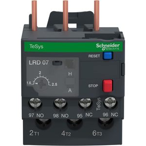Relè e sistemi di protezione relè di sovraccarico termico del motore Schneider TeSys LRD07 1.6-2.6A classe 10A - Product Image 5