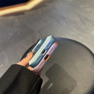 เคสหนังดีไซน์สีตัดกันสำหรับ iPhone 17 12 13 14 15 16 Pro Max พร้อมฟิล์มเลนส์ HD ป้องกันแรงกระแทก ฝาหลังแข็ง PC - Product Image 6