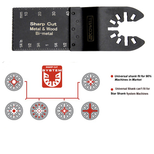 10 gói HSS bi-kim loại Plunge dao động đa công cụ Lưỡi cưa cho gỗ với móng tay, kim loại mềm, PVC, vách thạch cao - Product Image 2