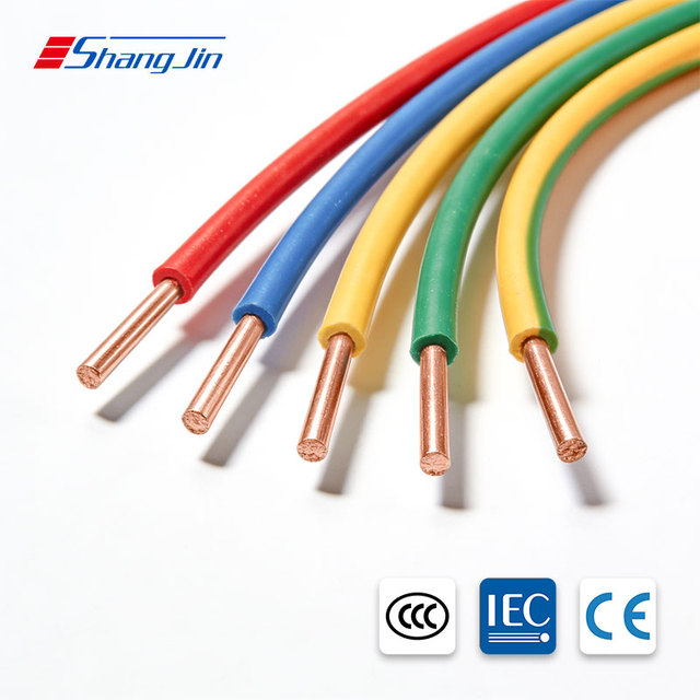 Solid Building House Wiring Cable PVC Insulated Copper Wires BV Model Residential Electrical Cable