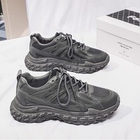 Nouvelle mode respirante maille baskets Version coréenne tendance polyvalent anti-dérapant course papa chaussures pour hommes