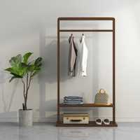 Perchero de Madera Multiusos con Almacenamiento para Zapatos